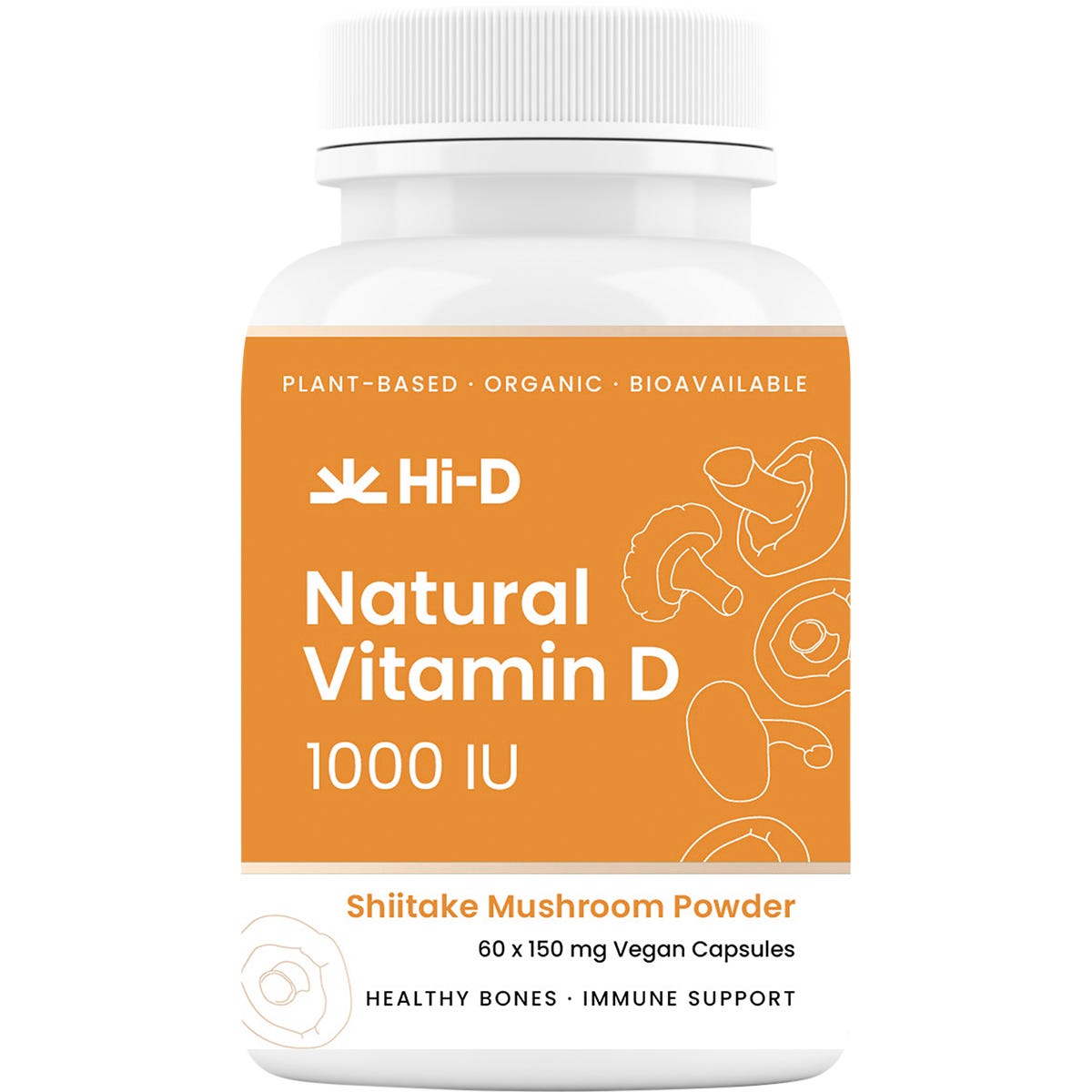 Hi-D Natural Vitamin D 1000 IU 60 Caps - Hi-D