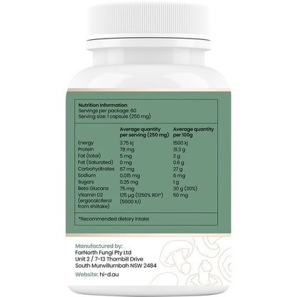 Hi-D Natural Vitamin D 5000 IU 60 Caps - Hi-D