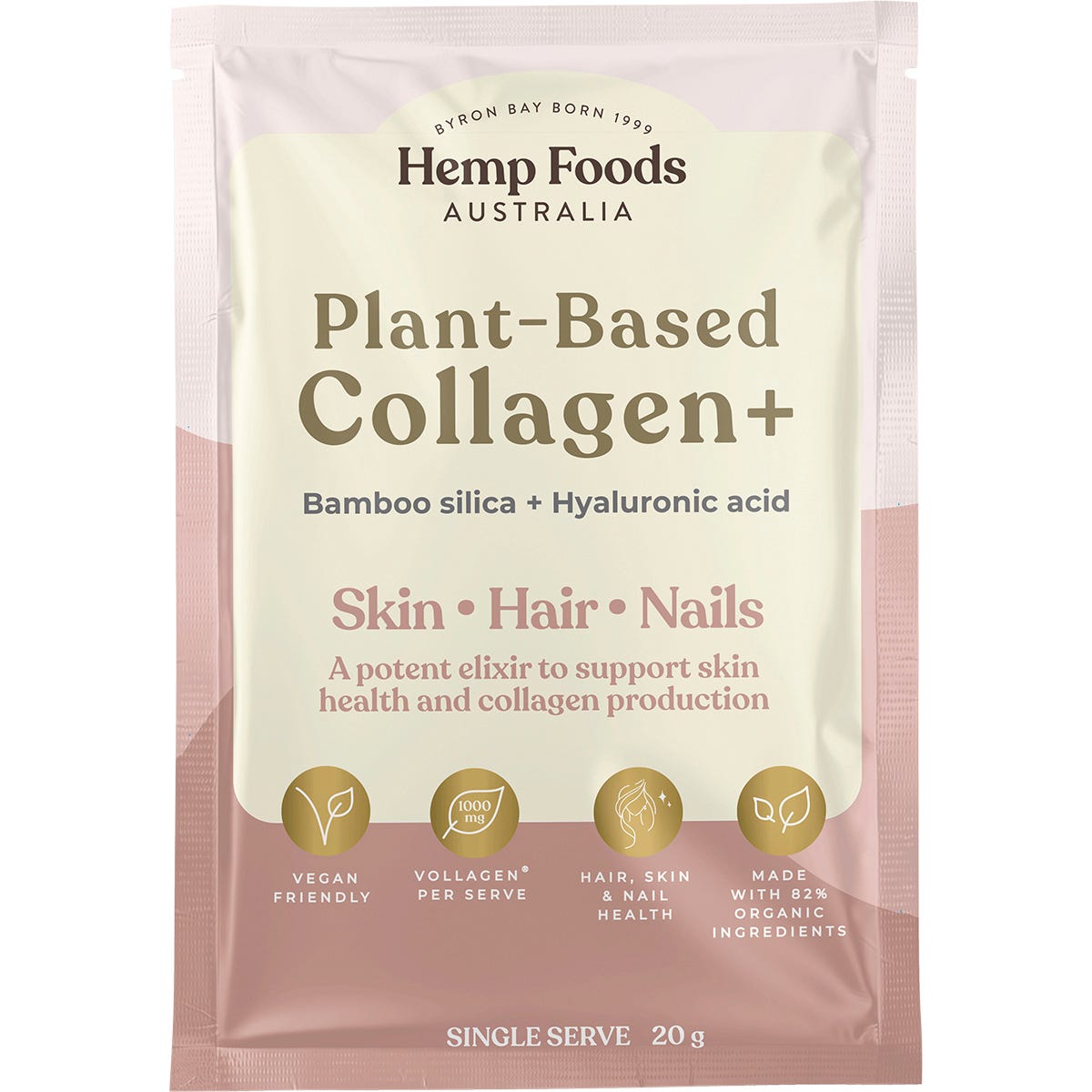 Hemp Foods Australia Plant-Based Collagen+ Berry 7x20g - Hemp Foods Australia