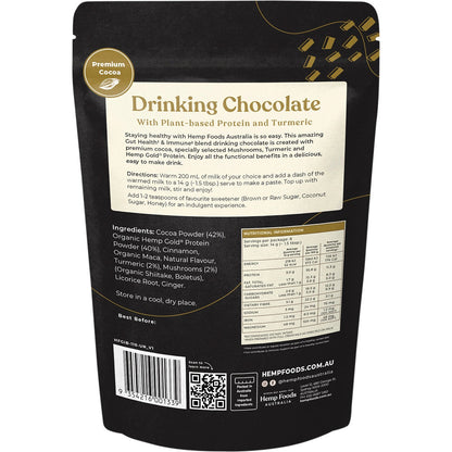 Hemp Foods Australia Drinking Chocolate Gut Health & Immune 112g - Hemp Foods Australia