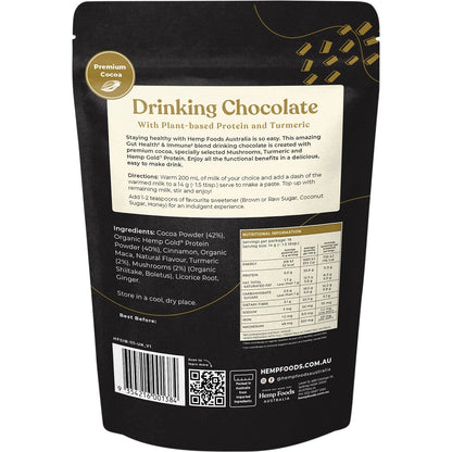 Hemp Foods Australia Drinking Chocolate Gut Health & Immune 252g - Hemp Foods Australia