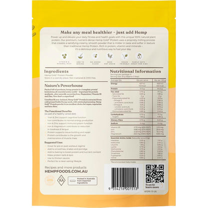 Hemp Foods Australia Organic Hemp Gold Protein 210g - Hemp Foods Australia