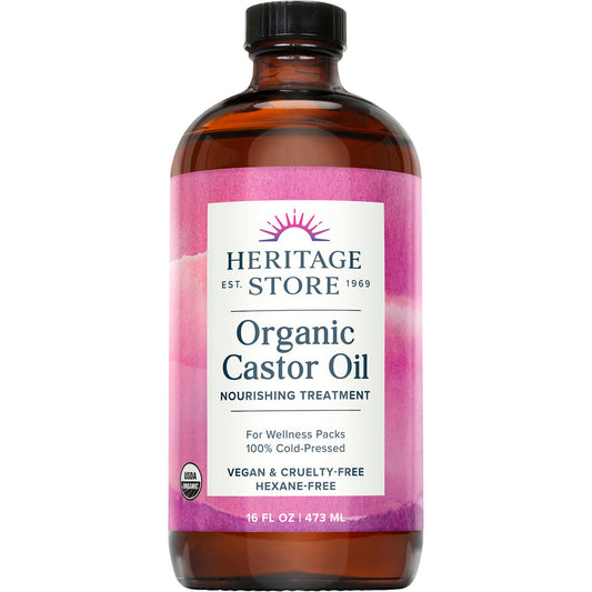 Heritage Store Organic Castor Oil 473ml - Heritage Store