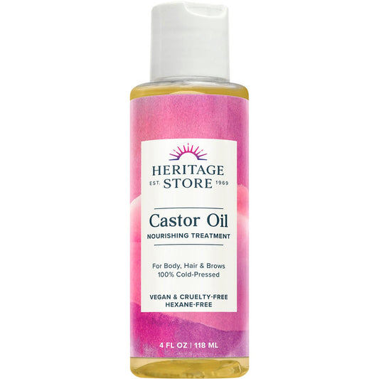 Heritage Store Castor Oil 100% Cold Pressed 118ml - Heritage Store