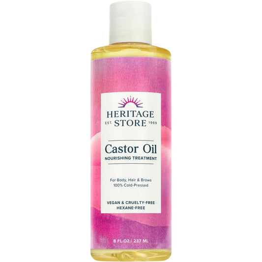 Heritage Store Castor Oil 100% Cold Pressed 237ml - Heritage Store