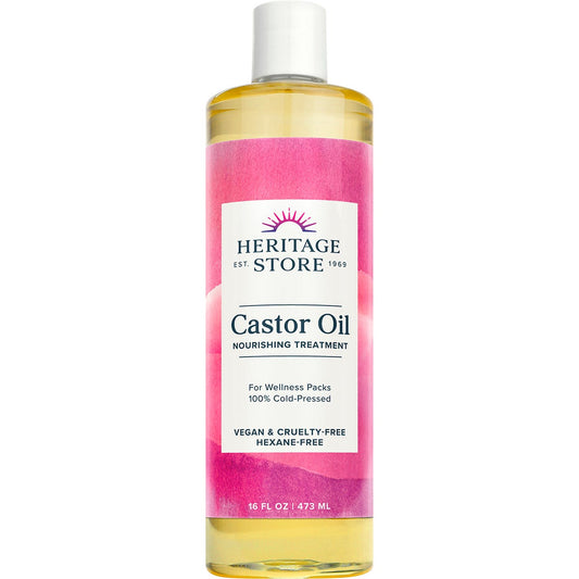 Heritage Store Castor Oil 100% Cold Pressed 473ml - Heritage Store