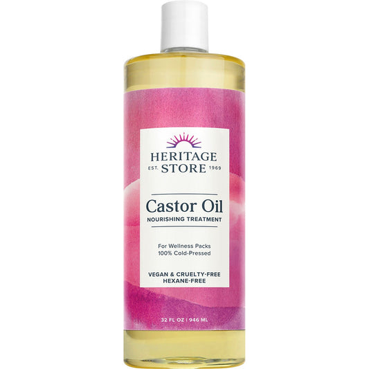 Heritage Store Castor Oil 100% Cold Pressed 946ml - Heritage Store