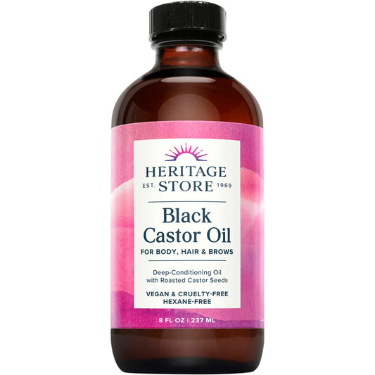 Heritage Store Black Castor Oil 237ml - Heritage Store