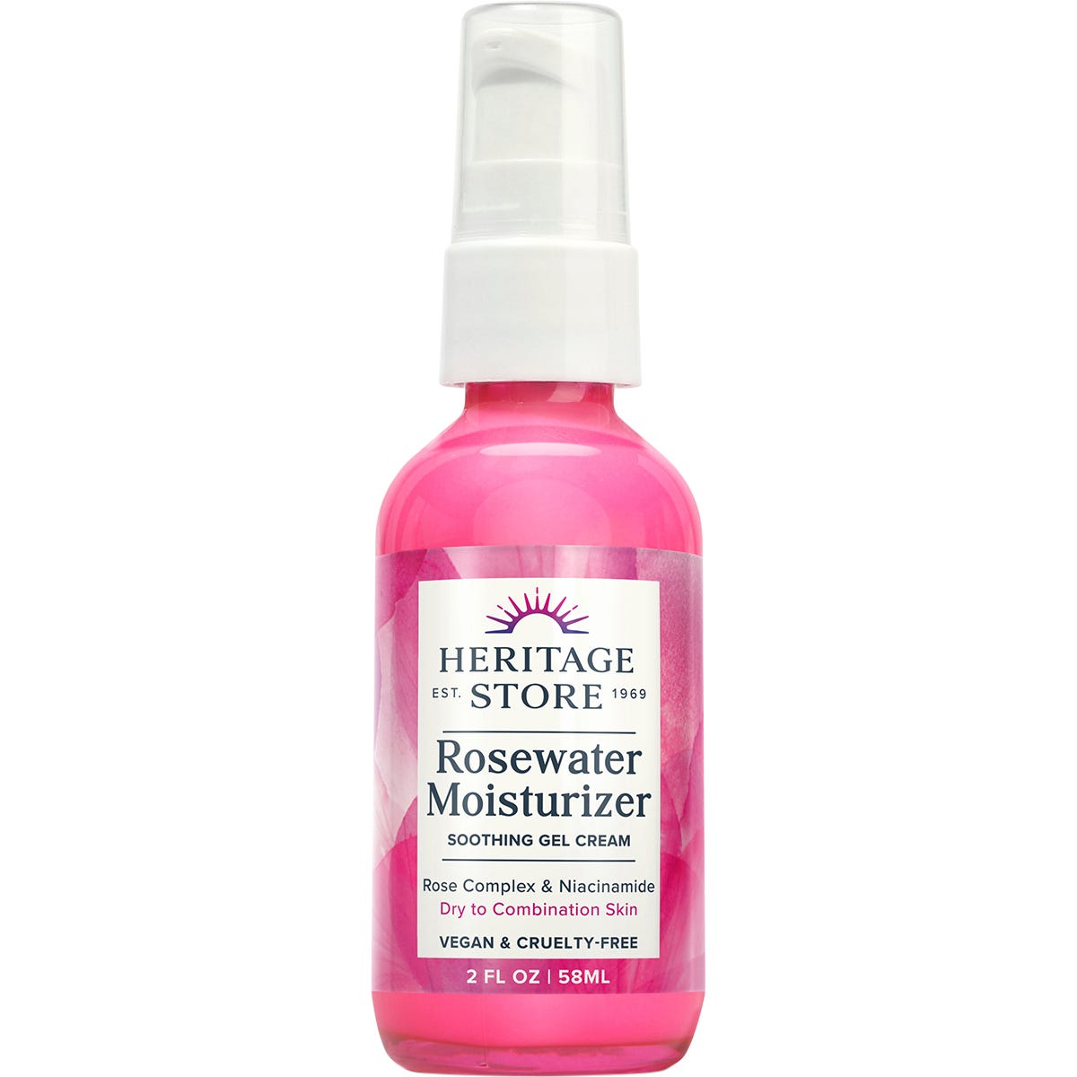 Heritage Store Rosewater Moisturizer Dry to Combination Skin 58ml - Heritage Store