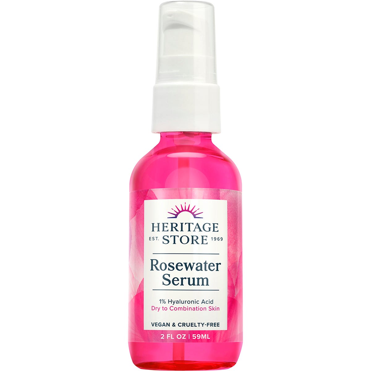 Heritage Store Rosewater Serum 1% Hyaluronic Dry to Combination Skin 59ml - Heritage Store