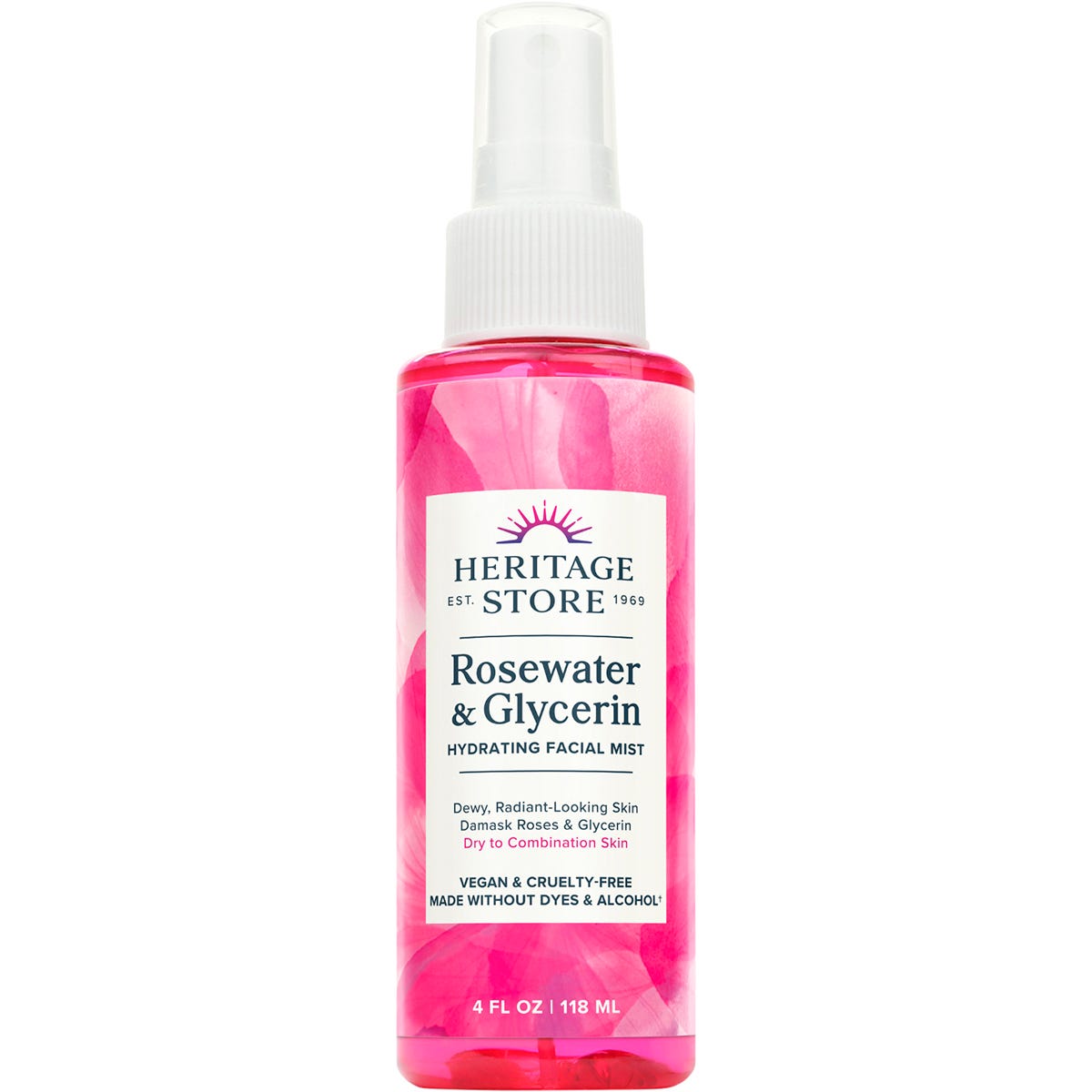 Heritage Store Rosewater & Glycerin Hydrating Facial Mist 118ml - Heritage Store