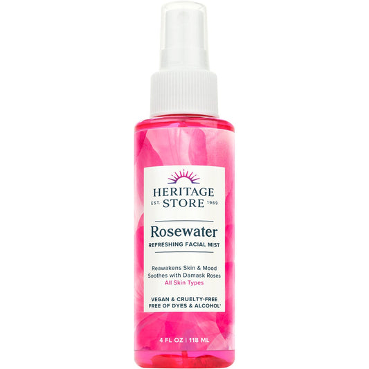 Heritage Store Rosewater Refreshing Facial Mist 118ml - Heritage Store