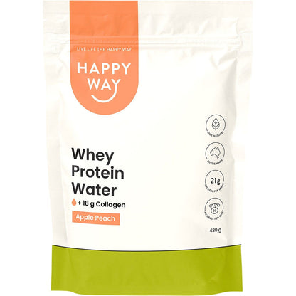 Happy Way Whey Protein Water Apple Peach 420g - Happy Way