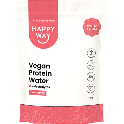 Happy Way Vegan Protein Water Powder Sour Berry 420g - Happy Way