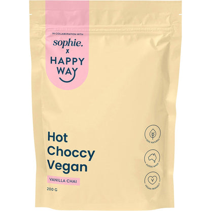 Happy Way Sophie's Hot Choccy Vegan Vanilla Chai 200g - Happy Way