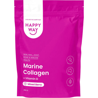 Happy Way Marine Collagen + Vitamin D Mixed Berry 250g - Happy Way