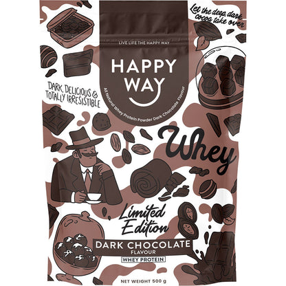Happy Way Whey Protein Powder Dark Chocolate 500g - Happy Way