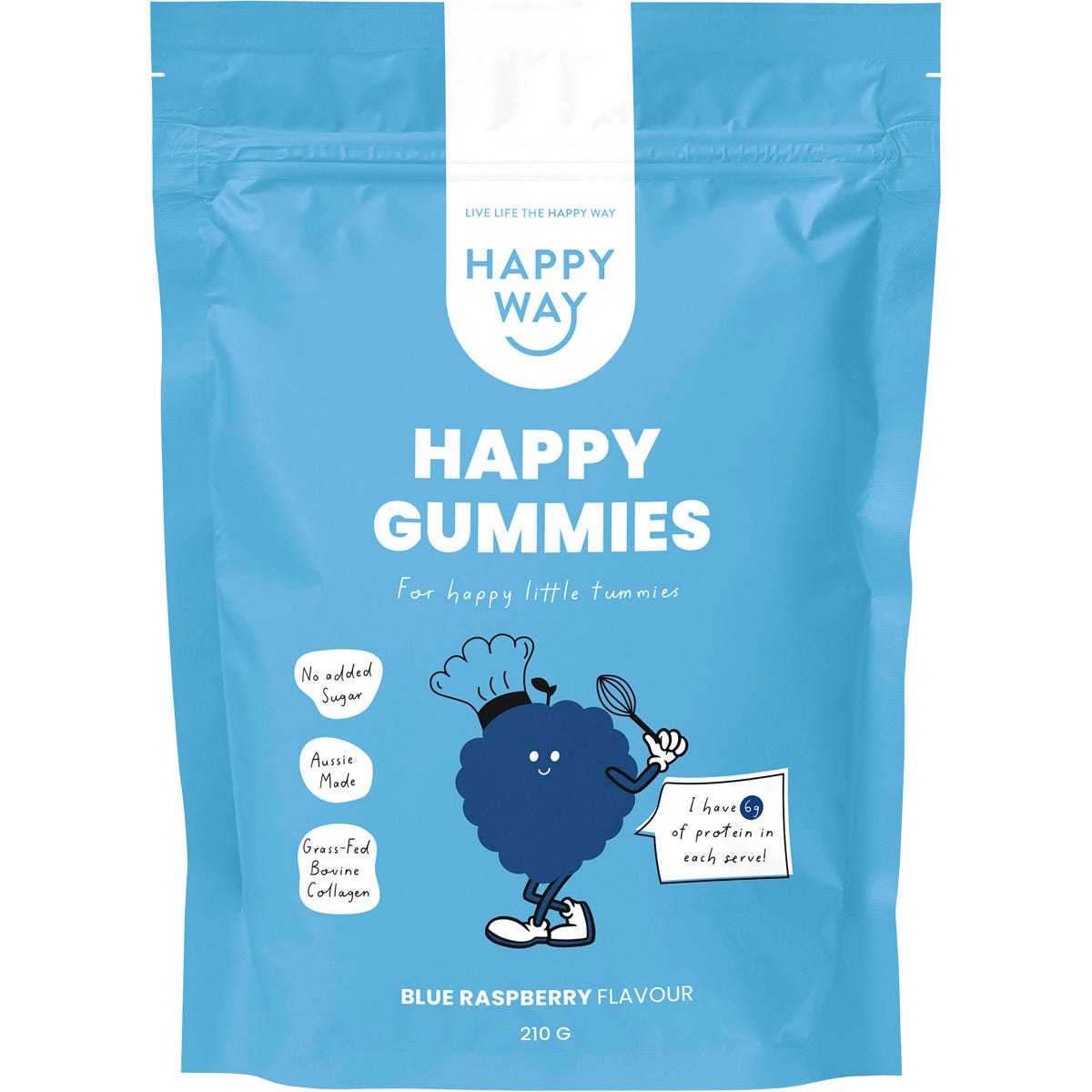 Happy Way Happy Gummies Blue Raspberry 210g - Happy Way