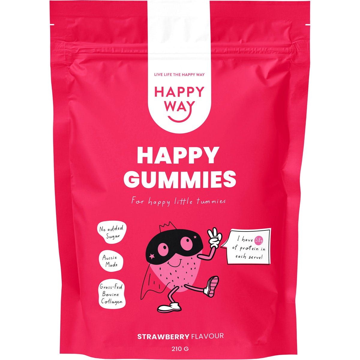 Happy Way Happy Gummies Strawberry 210g - Happy Way