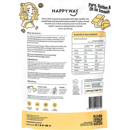 Happy Way White Choc Caramel Whey Protein 500g - Happy Way