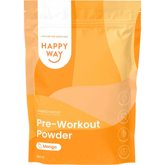 Happy Way Pre-Workout Powder Mango 250g - Happy Way