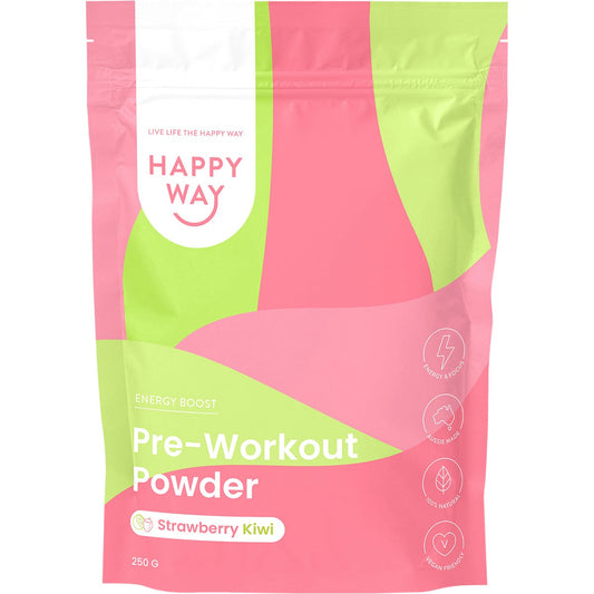 Happy Way Pre-Workout Powder Strawberry Kiwi 250g - Happy Way