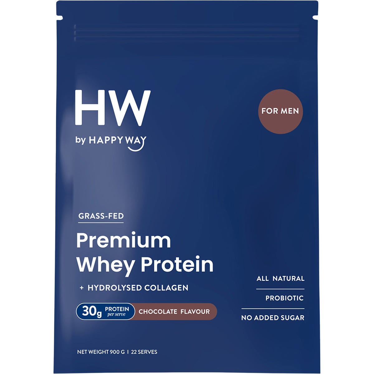 Happy Way Men's Premium Whey Protein Powder Chocolate 900g - Happy Way