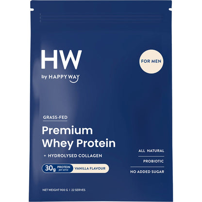 Happy Way Men's Premium Whey Protein Powder Vanilla 900g - Happy Way