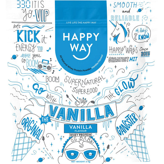 Happy Way Whey Protein Powder Vanilla 2kg - Happy Way