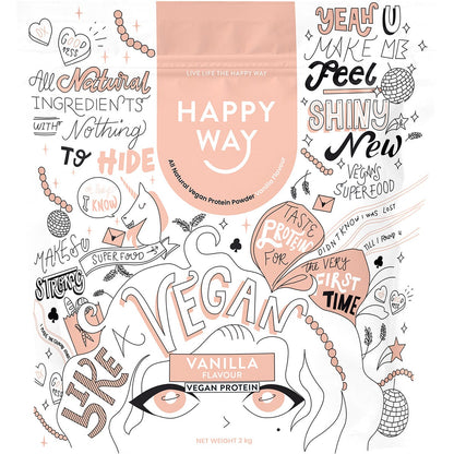 Happy Way Vegan Protein Powder Vanilla 2kg - Happy Way