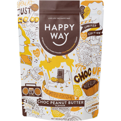 Happy Way Whey Protein Powder Choc Peanut Butter 500g - Happy Way