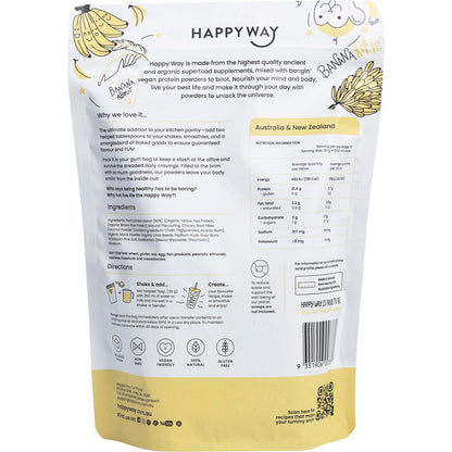Happy Way Vegan Protein Powder Banana 500g - Happy Way