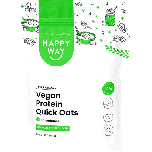 Happy Way Vegan Protein Quick Oats Chocolate 700g - Happy Way