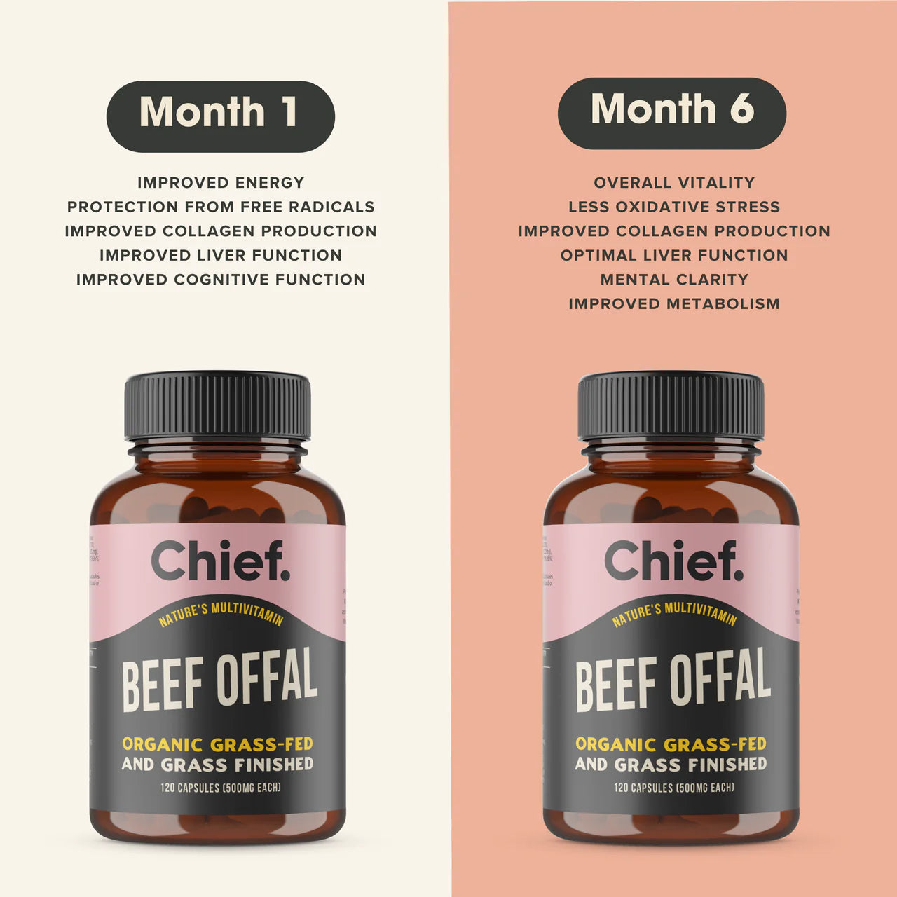 Chief Organic Beef Offal Multivitamin (30 Servings)