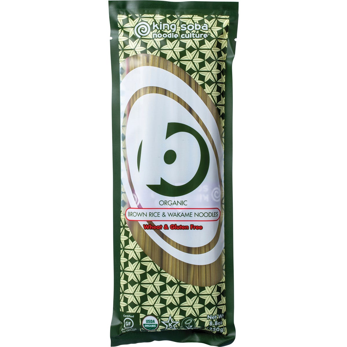 King Soba Organic Brown Rice & Wakame Noodles 250g - King Soba