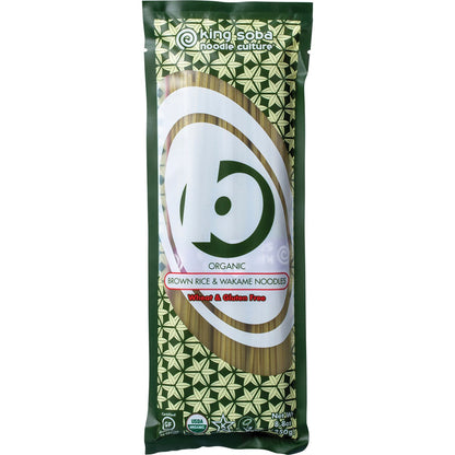 King Soba Organic Brown Rice & Wakame Noodles 250g - King Soba