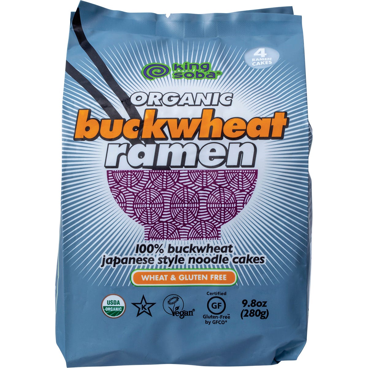 King Soba Organic Buckwheat Ramen Noodles 280g - King Soba