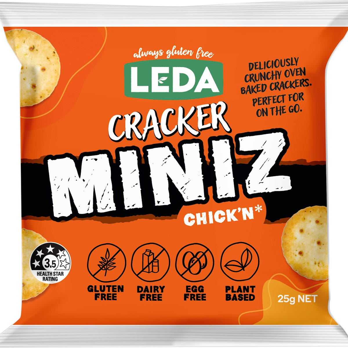 Leda Cracker Miniz Chick'n Multi 6 Pack 6x150g - Leda