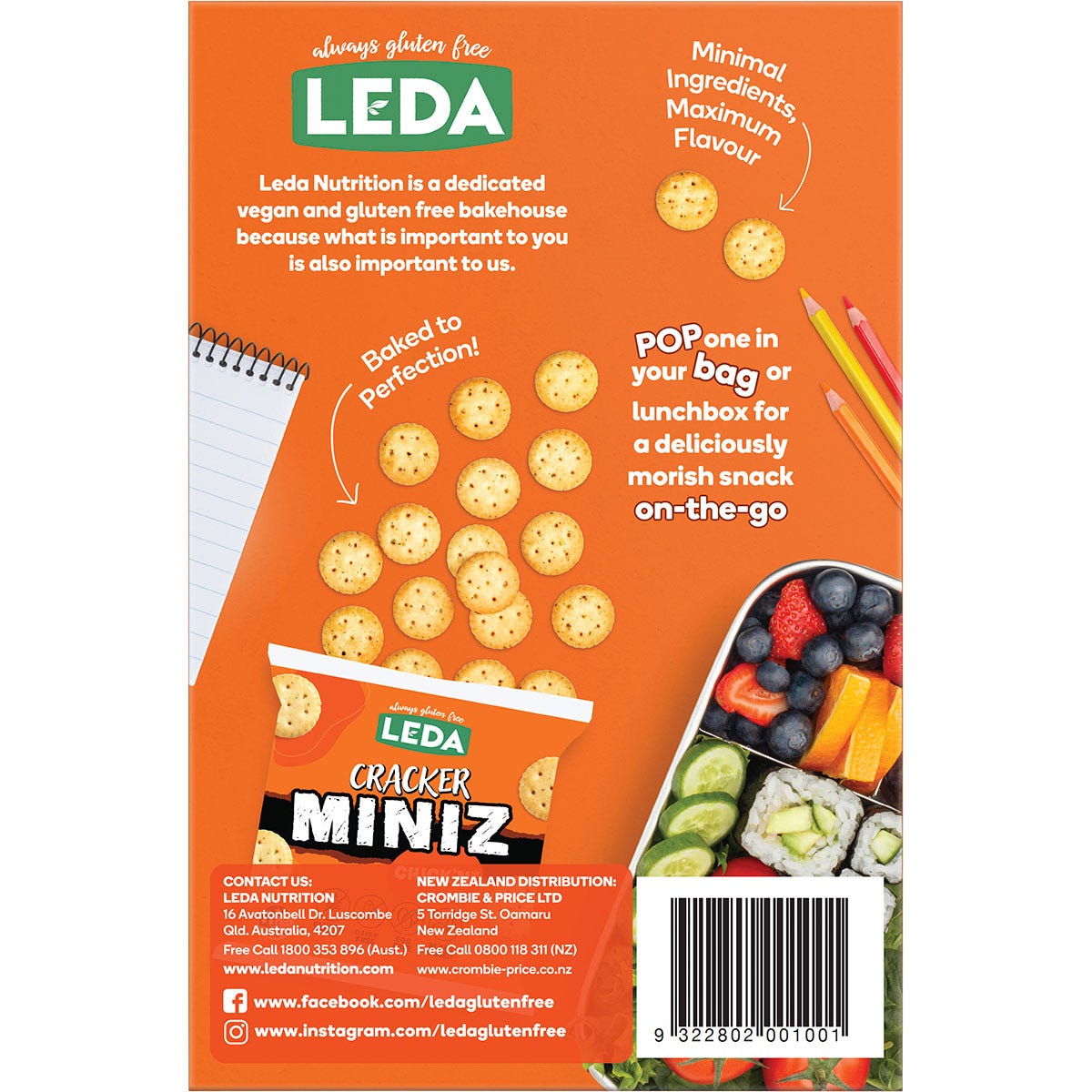 Leda Cracker Miniz Chick'n Multi 6 Pack 6x150g - Leda