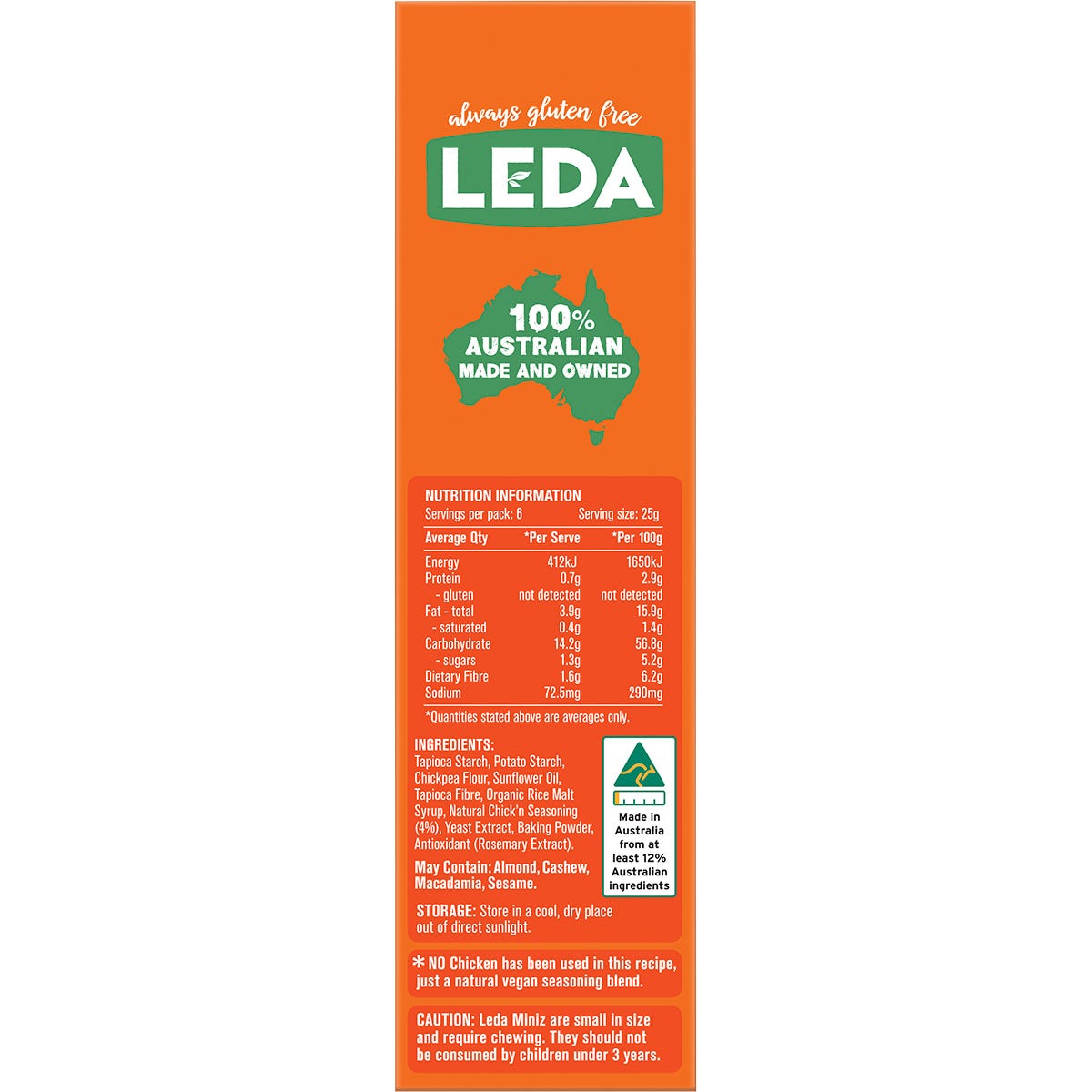 Leda Cracker Miniz Chick'n Multi 6 Pack 6x150g - Leda
