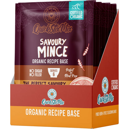 Love My Earth Quick Stix Mix Organic Recipe Base Savoury Mince 10x55g - Love My Earth