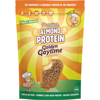 MACRO MIKE Premium Almond Protein Golden Gaytime 400g - MACRO MIKE