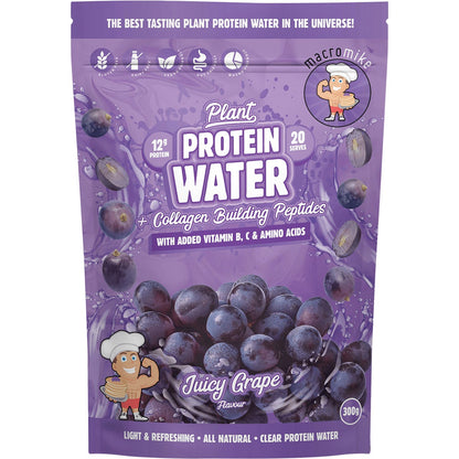 MACRO MIKE Plant Protein Water Juicy Grape 300g - MACRO MIKE
