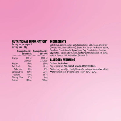 MACRO MIKE Protein Indulgence Bar Chocolate Birthday Cake 12x50g - MACRO MIKE