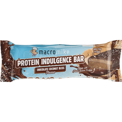 MACRO MIKE Protein Indulgence Bar Chocolate Coconut Bliss 12x50g - MACRO MIKE