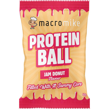 MACRO MIKE Protein Ball Jam Donut 12x40g - MACRO MIKE
