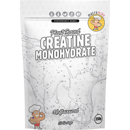 MACRO MIKE Plant Based Creatine Monohydrate Unflavoured 250g - MACRO MIKE
