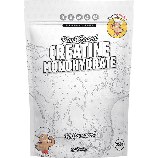 MACRO MIKE Plant Based Creatine Monohydrate Unflavoured 250g - MACRO MIKE