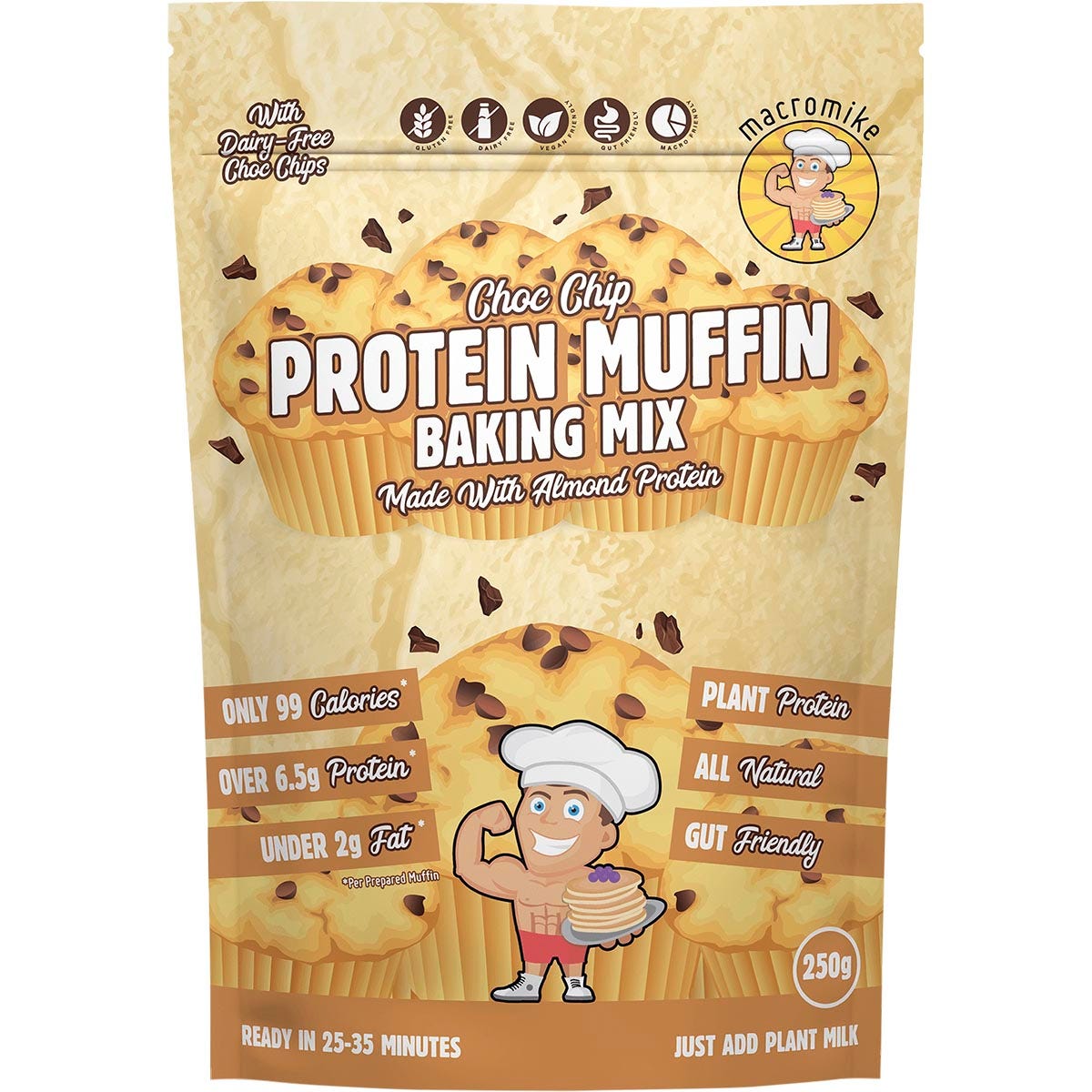 MACRO MIKE Protein Muffin Baking Mix Choc Chip 250g - MACRO MIKE