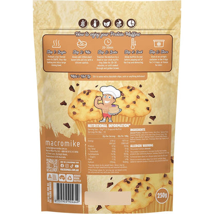 MACRO MIKE Protein Muffin Baking Mix Choc Chip 250g - MACRO MIKE